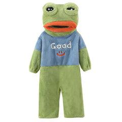 Sad Frog Fleece Onesie Pajama