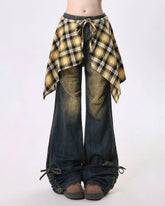 Teenage Drama Shirt-Tied Baggy Jeans