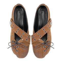 City Walk Lace Up Ballet Flats