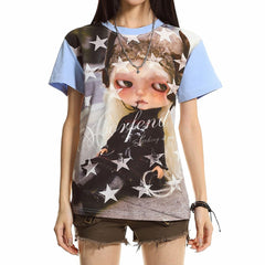 Not in the Mood Star Print T-Shirt