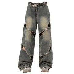 Rule Breakers Cut-Out Baggy Jeans