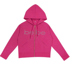 Bebe Pink Zip Up Hoodie