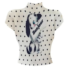 Bonjour Polka Dot Baby Tee