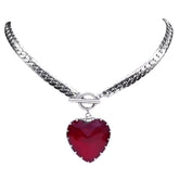 Chunky Heart Pendant Necklace