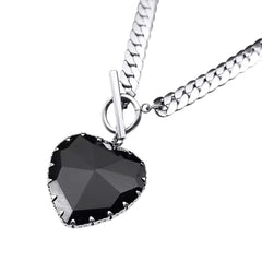Chunky Heart Pendant Necklace