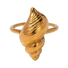 Coastal Girl Spiral Shell Ring