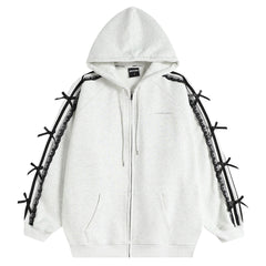 Coquette Lace Sleeve Hoodie