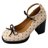 Coquette Polka Dot Mary Jane Heels