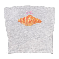 Croissant Print Tube Top