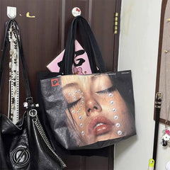 Crying Face Pearls Tote Bag