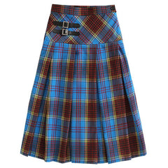 School Riot Plaid Pleated Skirt