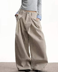Dark Academia Striped Trousers