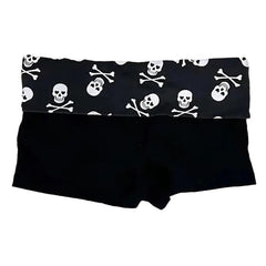 Emo Girl Skull Mini Shorts