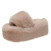 Fluffy Platform Slippers