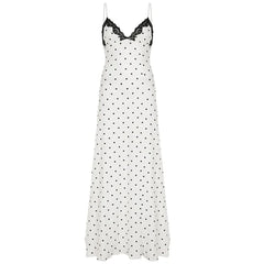 French Girl Polka Dot Maxi Dress
