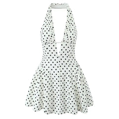 French Girl V-Neck Halter Dress