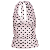 French Summer Polka Dot Halter Top