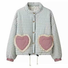 Gingham Heart Pocket Jacket