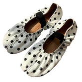 Glossy Polka Dot Tabi Flats