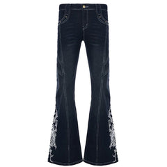 Grunge Aesthetic Flared Jeans