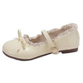 Pastel Dreams Lace Trim Mary Jane Flats