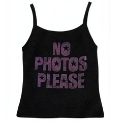 No Photos Please Rhinestone Skinny Tank