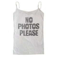 No Photos Please Rhinestone Skinny Tank