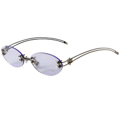 Drama Dealer Oval Rimless Glasses