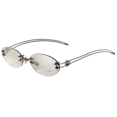 Drama Dealer Oval Rimless Glasses