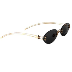 Drama Dealer Oval Rimless Glasses