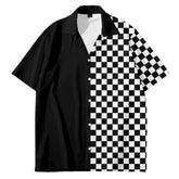 Oversized Checkered Button-Up Shirt