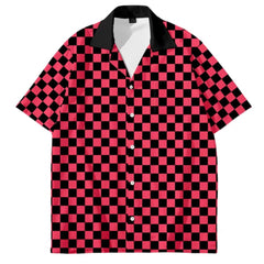 Oversized Checkered Button-Up Shirt