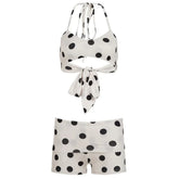 French Summer Polka Dot Bikini Set
