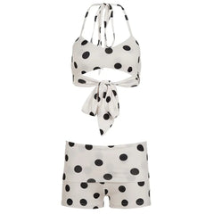 French Summer Polka Dot Bikini Set