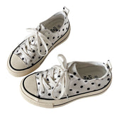 French Girl Polka Dot Canvas Shoes