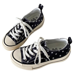 French Girl Polka Dot Canvas Shoes