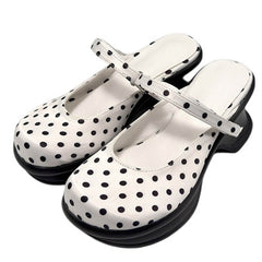 Trend Victim Polka Dot Platform Sandals