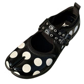 Polka Dot Buckle Strap Tabi Shoes