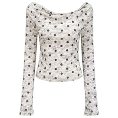 Polka Dot Off Shoulder Bardot Top