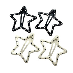 Polka Dot Star 4 pcs Hair Clip Set