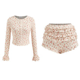 Secret Garden Floral Top & Shorts Set