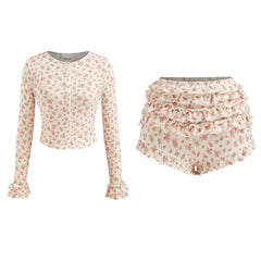 Secret Garden Floral Top & Shorts Set
