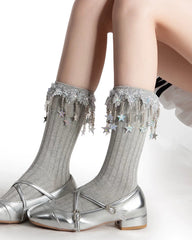 Sparkle Star Charm Socks