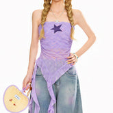 Teen Spirit Star Plaid Bandeau Top