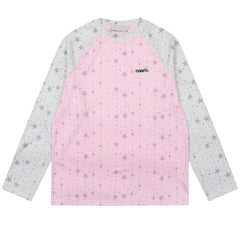 Star Print Raglan Long Sleeve Top