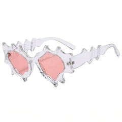 Whimsical Wavy Frame Sunglasses