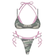 Y2K Camouflage Bikini Set