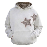 Y2K Leopard Star Hoodie