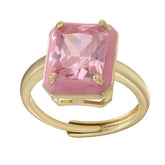 Y2K Rectangular Rhinestone Ring
