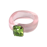Y2K Rhinestone Chunky Ring